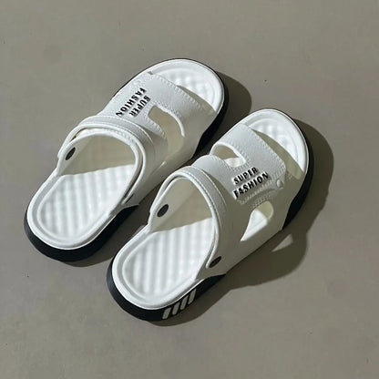 Men's Summer EVA Slippers Soft Thick Sole Sandals Indoor Outdoor Walking Beach Shoes Home House Slippers for Men