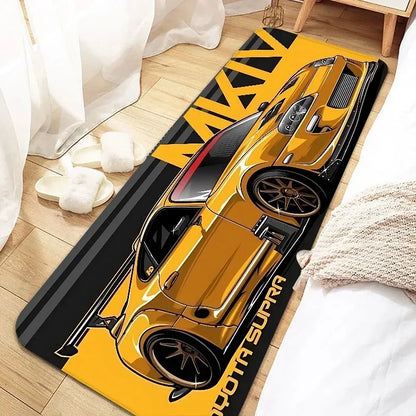 Window Blankets Corridor Aisle Floor Mats Cool Racing Carpet Non-Slip Soft Bedroom Bedside Rugs Home for Bedroom DecorationRugs