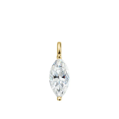 3carat Solitaire Marquise Cut Moissanite Hard Necklace for Women Eye Shape Sparkling Diamond Pendant Neck Chain with Certificate
