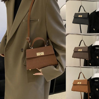 Fashion Women PU Leather Shoulder Messenger Bag Crossbody Bag Ladies Girls Fashionable and Simple Travel Large Capacity Handbags