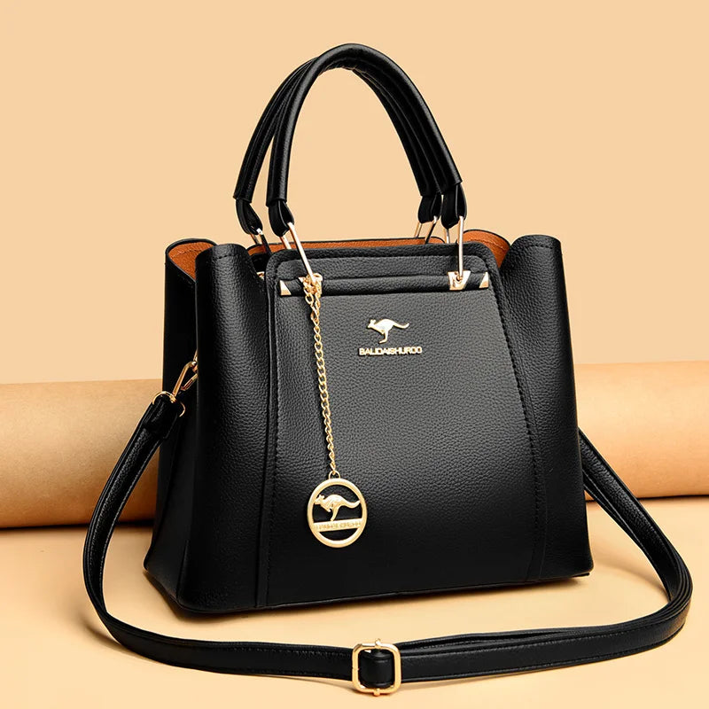 2024 Luxury Women Designer 3 Layers Shoulder Crossbody Sac Ladies Large Capacity Leather Handbags Shopper Brand Messenger Totes