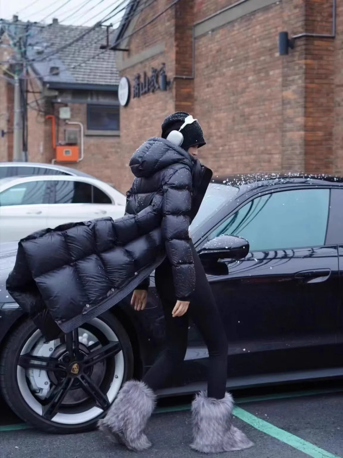 2026 New 500g+ White Goose Down Parka, Long Thick -40°C Extreme Cold Resistant Coat, Winter Gear Couple Matching Down Coat