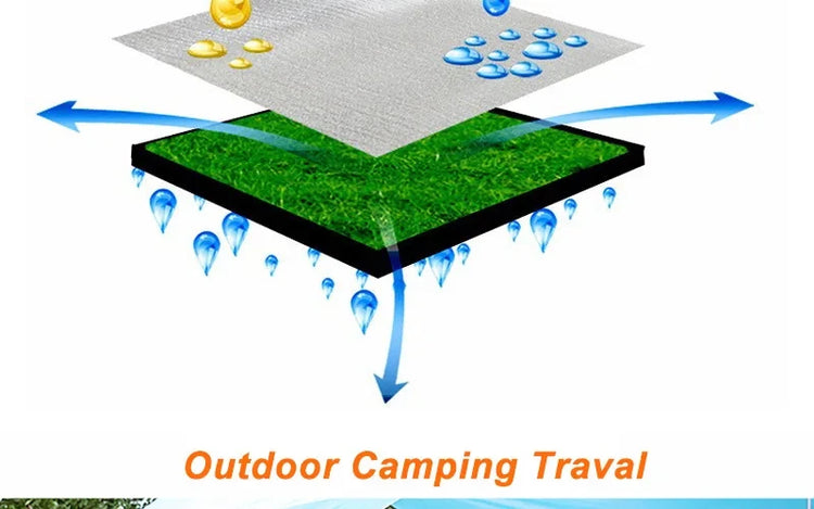 Camping Mat Foam Foil Blanket  Aluminum Insulation Foam Foil Mat Sleeping Pad Thermal Outdoor Tent Footprint Reflecting Heat