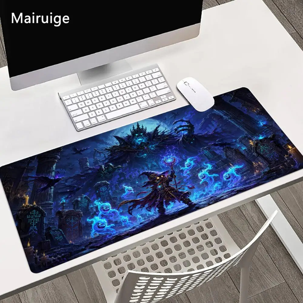 Mystical Wizard Big Size Mouse Pad Non-slip Rubber Base Desk Mat for Home Office Daily Use Deskpad Keyboard Pad Mouse Mat