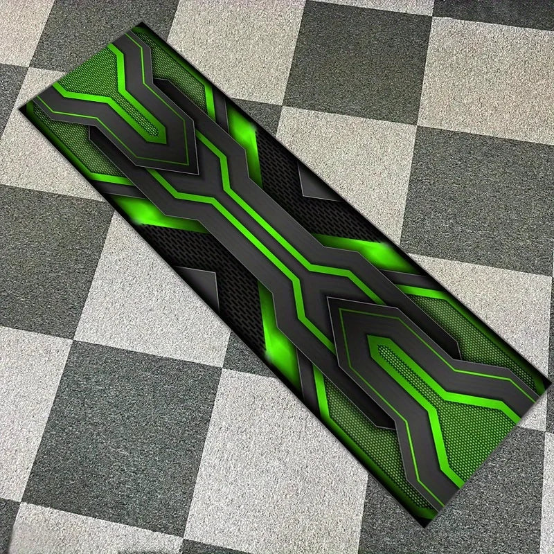 VIKAMA Simple Motorcycle Mat Non-Slip Easy Clean Garage Carpet Motorcycle Display Mat for Male Bedroom Dorm Home Decor