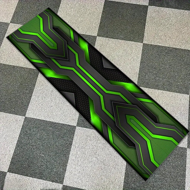 VIKAMA Simple Motorcycle Mat Non-Slip Easy Clean Garage Carpet Motorcycle Display Mat for Male Bedroom Dorm Home Decor