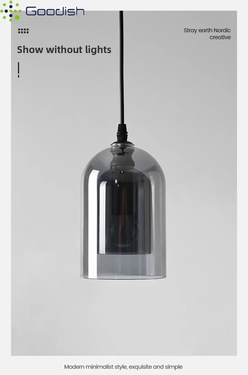 Modern Crystal Coal Oil Glass Stone Bottle LED Pendant Lights Art Creative Indoor Lamps for Bedroom Home Decoration Chandeliers