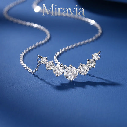 VVS1 D Color Moissanite Necklace for Woman Wedding Fine Jewely with Certificates 925 Sterling Sliver Plated 18k White Gold