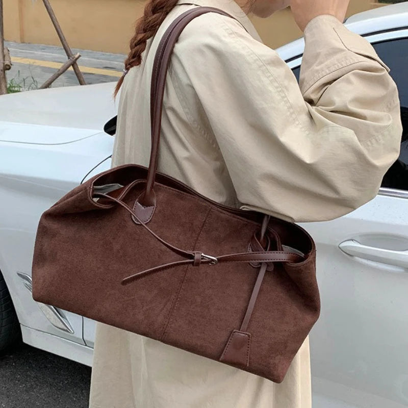 Women's PU Leather Shoulder Bag 2026 Winter New Fashion Retro Underarm Bag Luxury Brand Designer Handbags and Purses Tote Bags