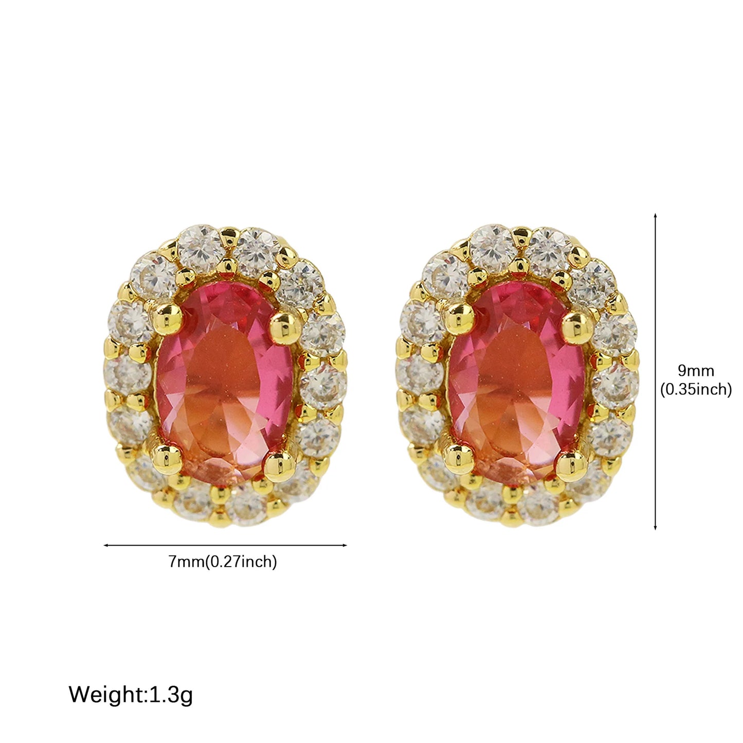 Colorful 12 Month Birthstone Rhinestone Stud Earrings For Women Crystal Ladies Fashion Weddings Banquet Jewelry Accessories