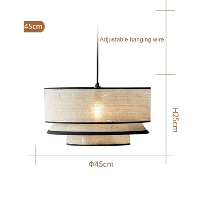 Fabric Ceiling Pendant Lamps Living Room Restaurant  Bedroom Kitchen Chandelier Home Decor Lustre Hanging Lights