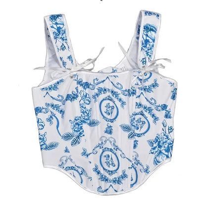 Lolita Tanks Corset Sexy Slimming Bandage Shapewear Women Evening Party Elegant Retro Bustier Top Streetwear Woman Clothes