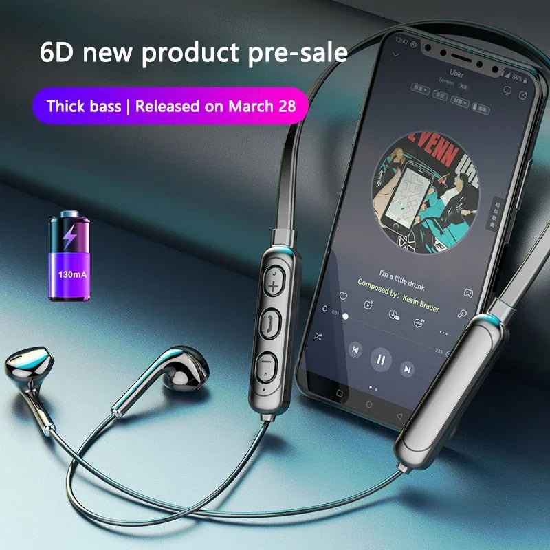 New Wireless Bluetooth 5.3 Neck-Hanging Type Stereo Bluetooth Earphone Earphones With Mic Bluetooth Headset Bluetooth Headphone