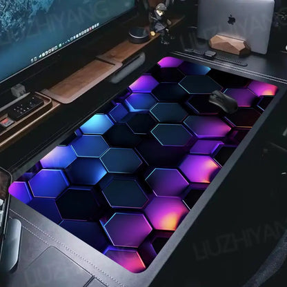 Cool Geometric Pattern 3D Mouse Pad XXL Computer Laptop Mousepads Office Large Gaming Mousepad Rubber Bottom Non-Slip Desk Mat