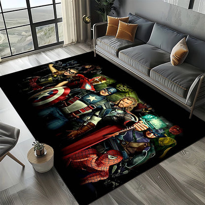 3D Marvel 27 Style Venom Captain SuperHero Carpet Rug for Bedroom Living Room Home Sofa Decoration,kids Large Decor Floor Mat HD