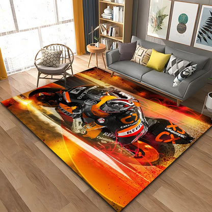 Motorcycle GP Mountain biking Speed Doormat Rug Carpet Mat Footpad Bath Mat Polyester Non-slip Kitchen Bedroom Washable