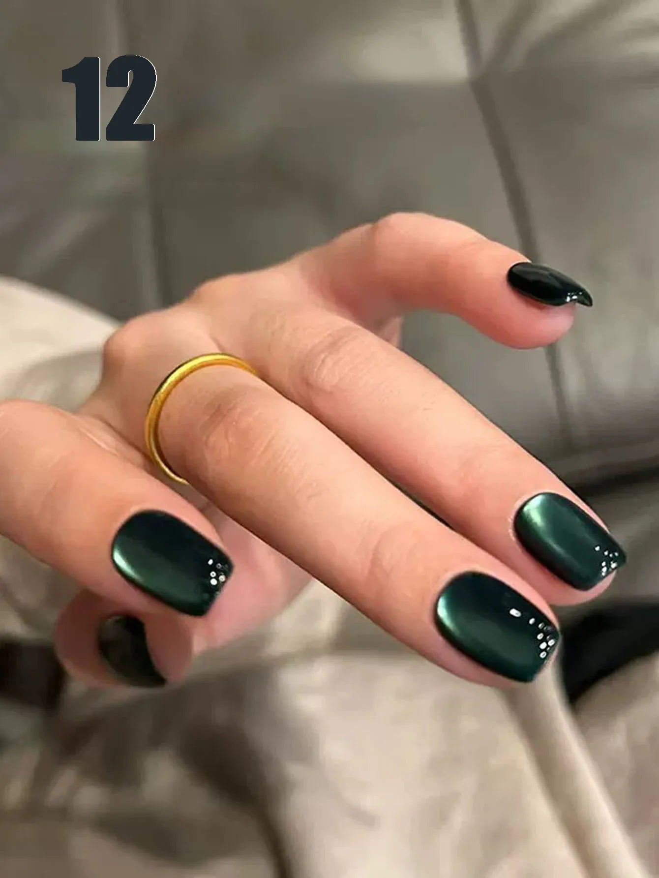 MIANEL 12ML Hit Product Gold Amber Cat Eye Gel Nail Polish 2026 New Blue Glass Beads Cat Eye Gel Nail Green Nails 1-21pcs