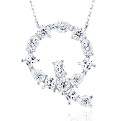 Fashion 26 Letter Man Women's Moissanite Custom Name Necklace 925 Sterling Silver Moissanite Diamond Pendant Necklace Gift
