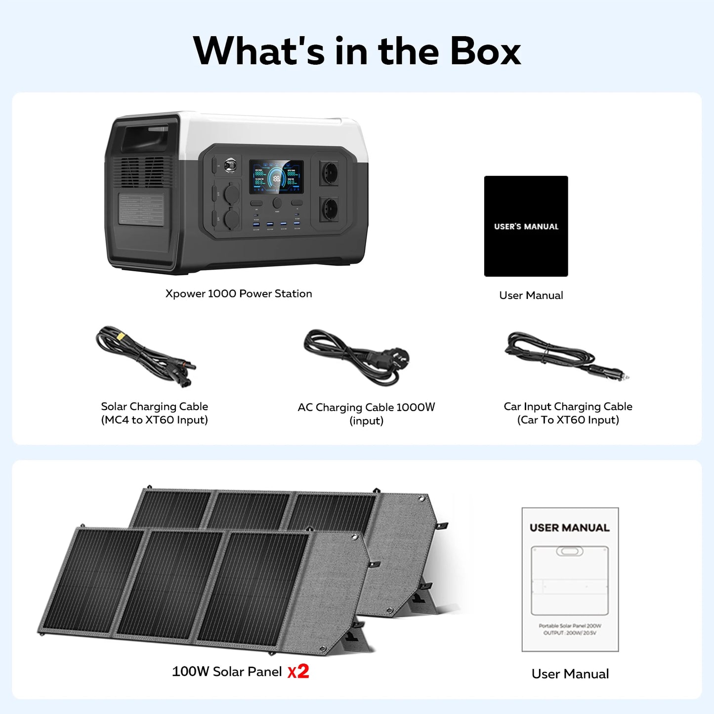 CTOLITY XP1000 1800W Portable Power Station 1024Wh Lifepo4 Apartment Charging Station Pure Sinve Wave Camping Solar Generator