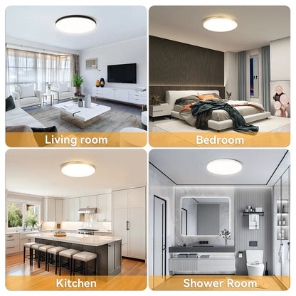 Led Ceiling Lamp 110v 220v Waterproof Led Panel Lights   for Kitchen Bathroom Lamp Balcony Ceiling Chandelier Lighting Fixture