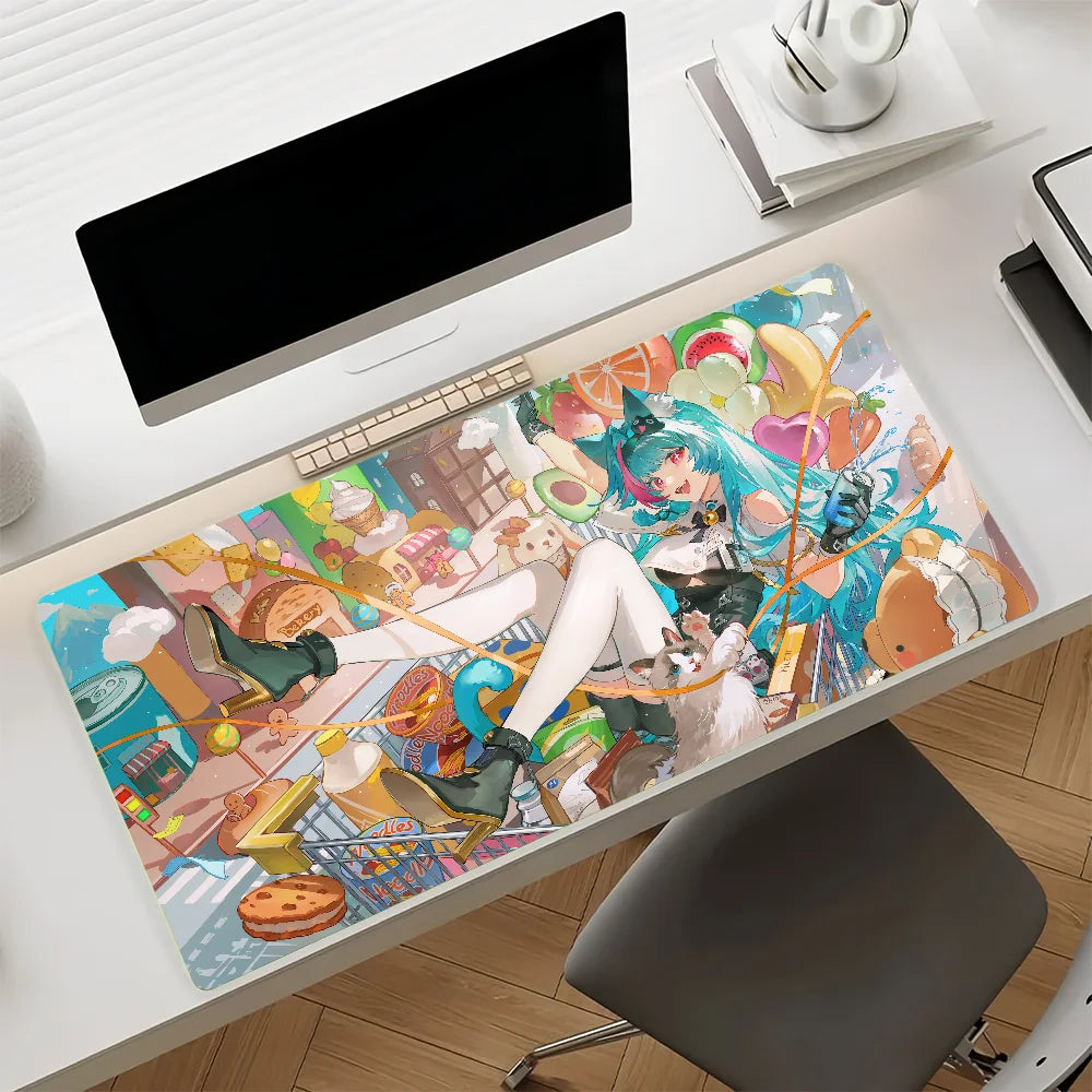 Game Neverness to Everness Mint Mouse Pad Non-slip Rubber Gamer Balance Computer Mat Decoracion Deskmat Laptop Office Large