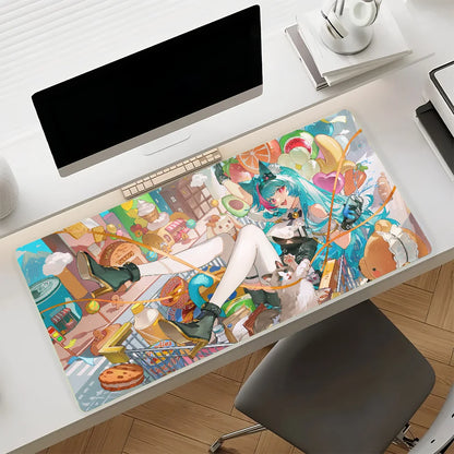 Game Neverness to Everness Mint Mouse Pad Non-slip Rubber Gamer Balance Computer Mat Decoracion Deskmat Laptop Office Large