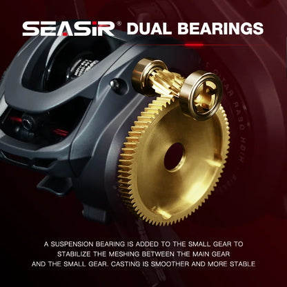 Seasir Commando Power Baitcaster Reel High Speed Gear Ratio 7.1:1  Drag 9kg New Generation Drag Clicker Fresh Saltwater Fishing
