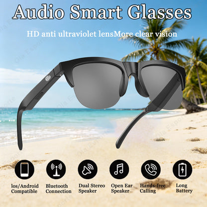 2026 Smart Glasses New AI Translation UV400 Polarized Lenses Wireless Bluetooth Call HD Voice navigation Driving SmartSunglasses