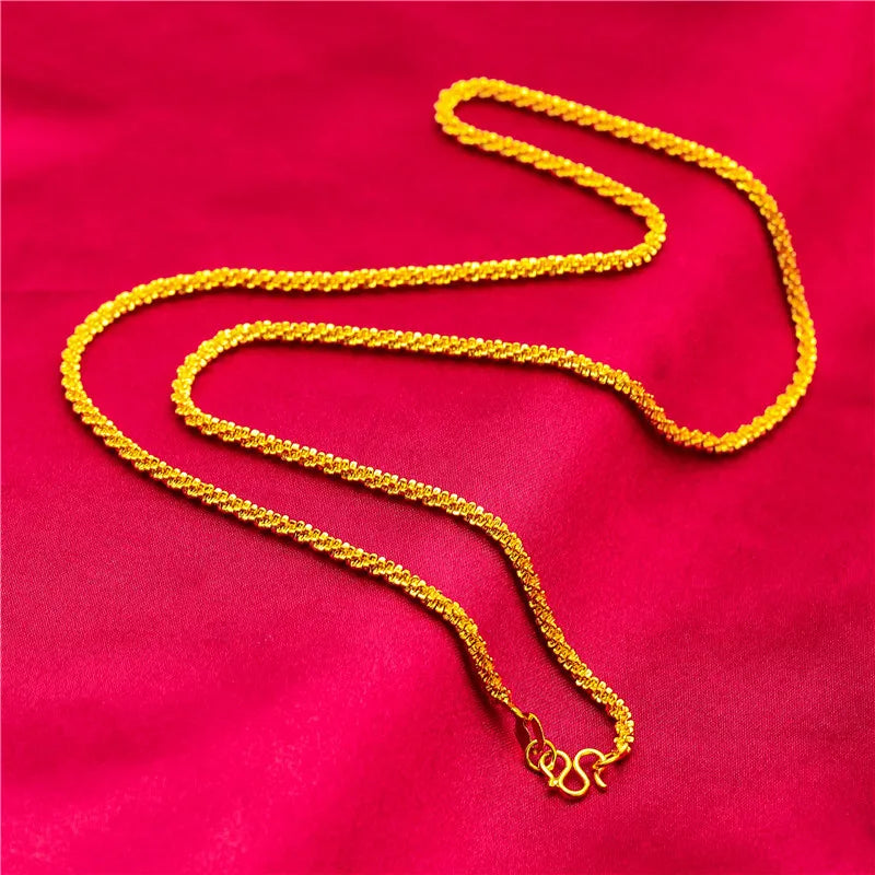 Twist Boss Chain Women's 24K Gold AU999 - Highly versatile twisted gold boss chain, fits all wrist sizes and shapes perfectly