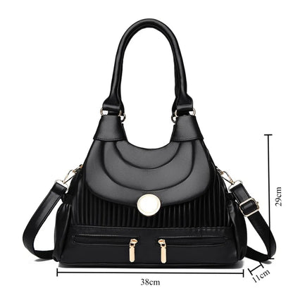 Genuine Brand Luxury Handbags for Women Designer Fashion Tote Bag High Quality Soft Pu Leather Shoulder Crossbody Hand Bags Sac