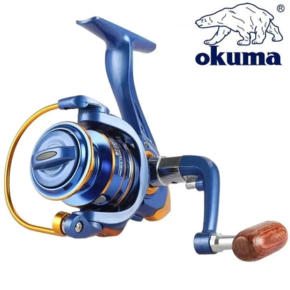 Okuma High Speed Fishing Reel with 10KG Max Drag 5.2:1 Metal Spool Spinning Wheel Gear Ratio High Speed Casting Fishing Reel