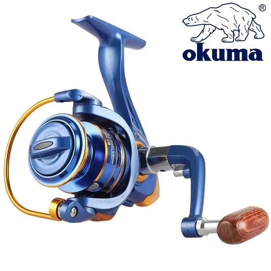 Okuma High Speed Fishing Reel with 10KG Max Drag 5.2:1 Metal Spool Spinning Wheel Gear Ratio High Speed Casting Fishing Reel