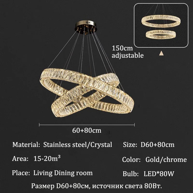 Luxury Crystal Chandeliers Dining Table Light Chandelier Ceiling Light Fixtures Lighting for Living Room Chandeliers Lights Lamp
