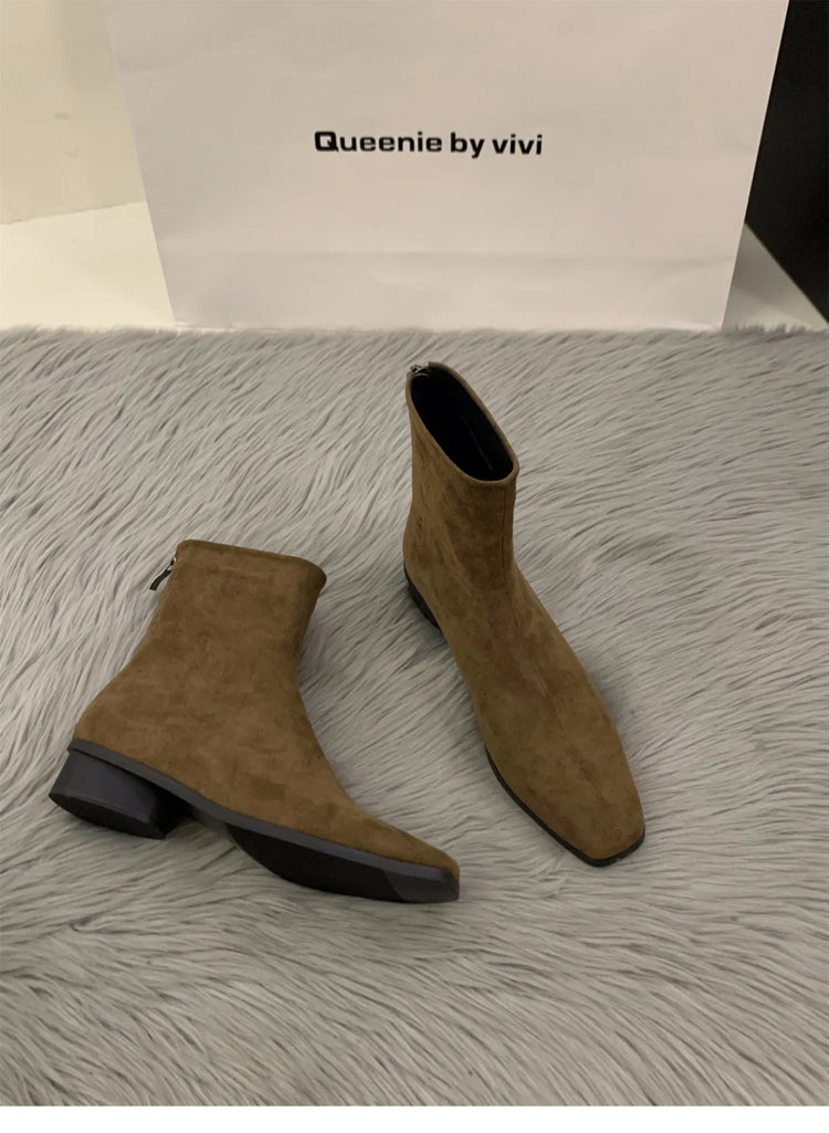 Women's Boots Autumn Luxury Elegant Casual Short Shoes Women's Low Heel Comfortable Short Outdoor Hiking Shoes for Women