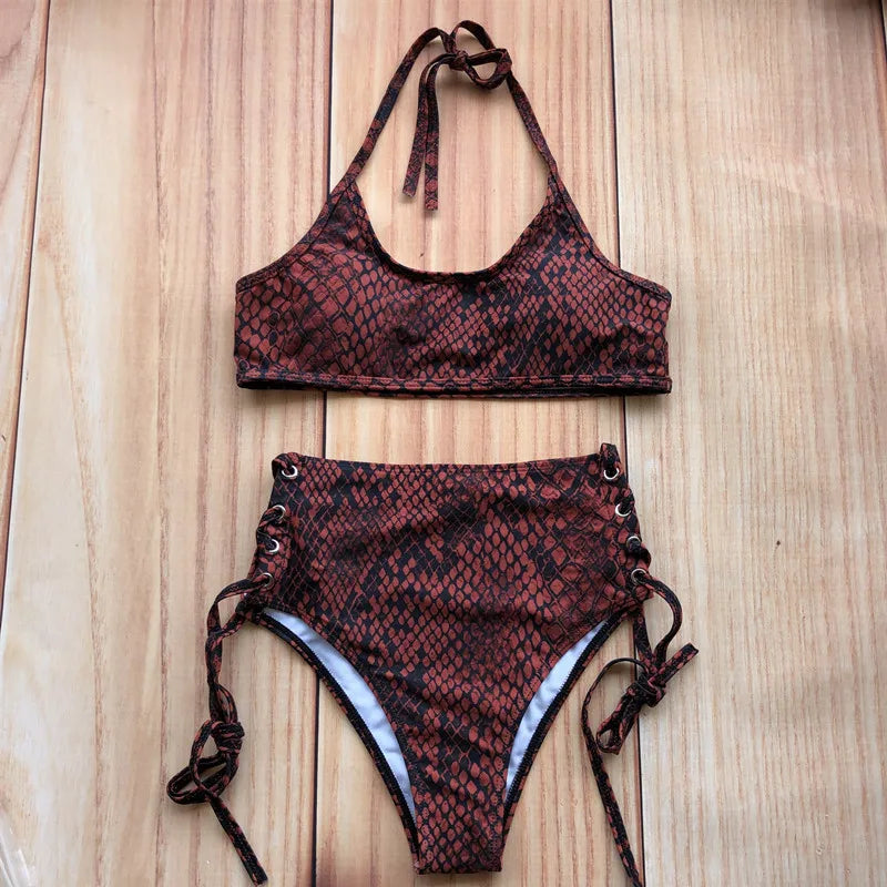 Bandage Bikini Sport Swimwear Women Swimsuit High Waist Bikini Set Push Up Maillot De Bain Femme Beachwear 2026 Bathing Suit