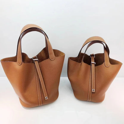 Women Bags Handbags Bucket Bag Real Leathe Fashion Tote Bag Genuine Leather Luxury Desginer Big Size Large Lady Hand Bags