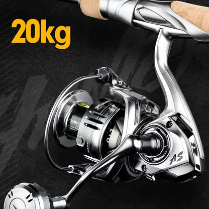 Spinning Fishing Reel 2000/3000/4000/5000/6000 High Drags Saltwater Stainless Metal Coils Series Left/Right Hand Spinning Wheel