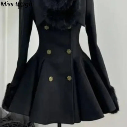 Autumn Korean Fashion French Elegant Women's Suit Warm Y2k 2 Piece Set Office Lady Slimming Design Party Outfits Woman Clothing