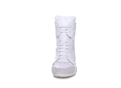 Women Shoes White High Top Sneakers Spring Summer Women Casual Shoes Fashion Shoes Breathable Solid Color Flat With boots