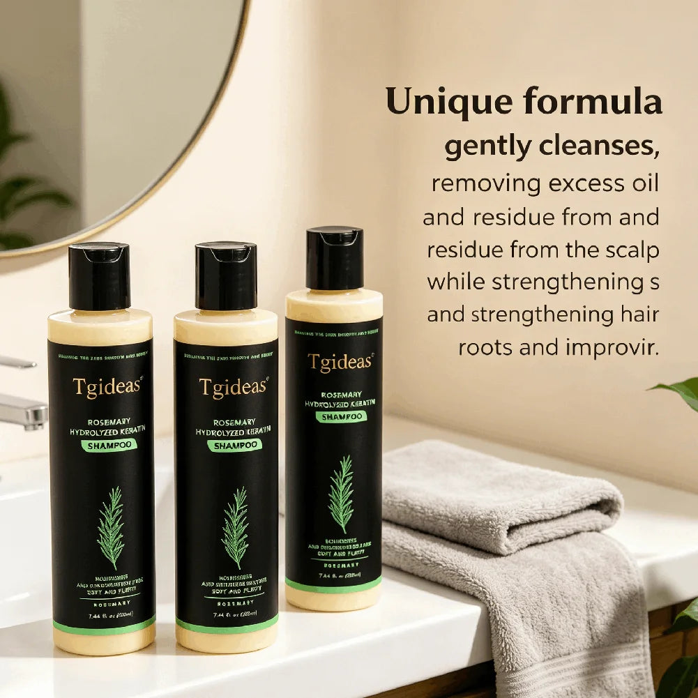 Rosemary Hair Growth Shampoo Organic Rosemary Oil Deeply Nourish Hair Follicles Promote Scalp Blood Circulation Reduce Hair Loss