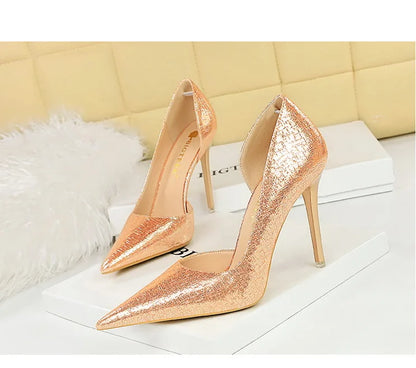BIGTREE Shoes Sequin Cloth Women Pumps Fashion Wedding Shoes Luxury High Heels Women Shoes Stilettos Heels Sexy Party Shoes 2026