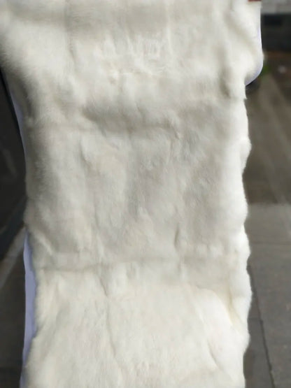 Full pelt rabbit skin plate real leather fur blanket rabbit fur parka lining clothing fabric