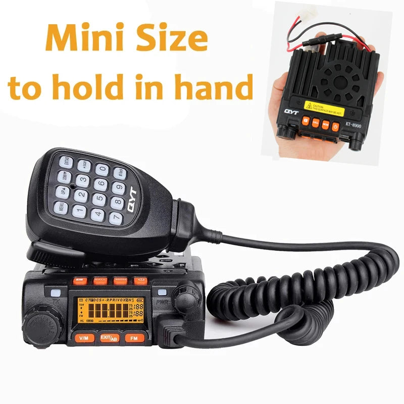 QYT KT-8900 25W High power UHF VHF DUAL BAND Two Way Radio Long Distance MINI Vehicle Mounted Walkie Talkie