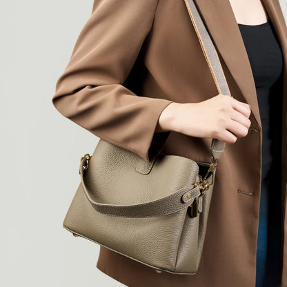 Genuine Leather Women's Bag Luxury Designer Shoulder Bag Large Capacity Cowhide Handbags High Quality Women Crossbody Bags