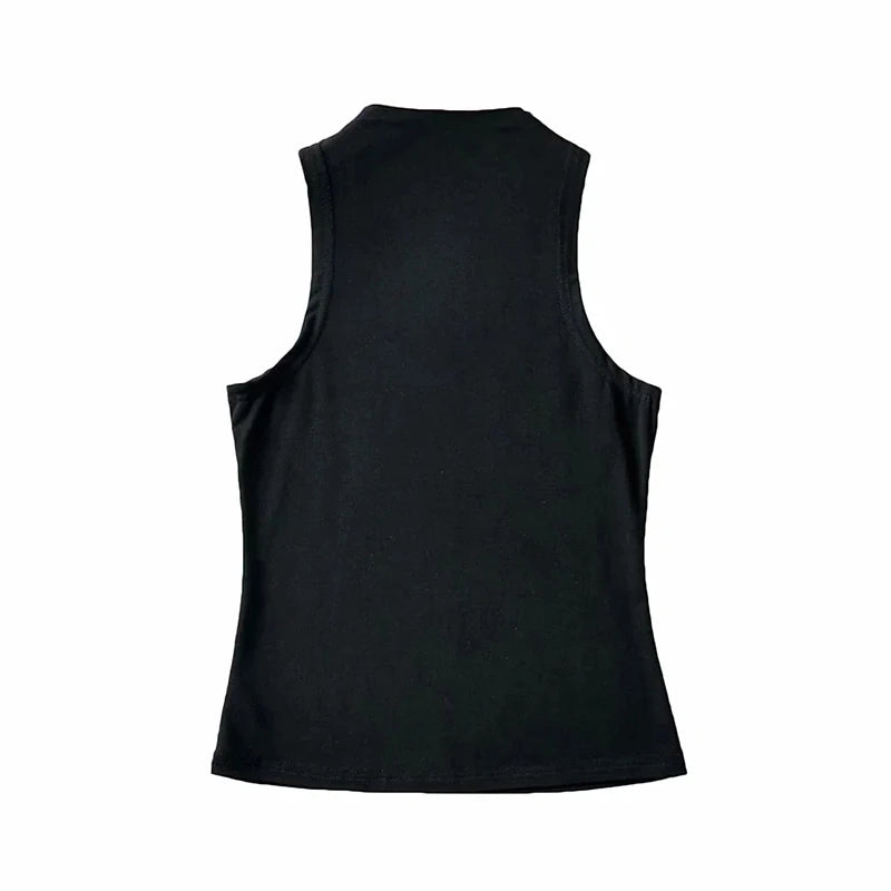 2024 Summer NEW Arrival Women Solid Color Causal Sexy Croped-Top Sleeveless Tank Streetwear