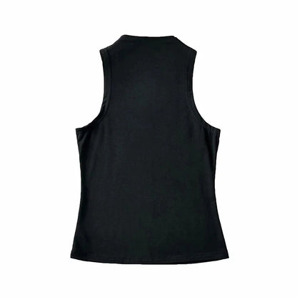 2024 Summer NEW Arrival Women Solid Color Causal Sexy Croped-Top Sleeveless Tank Streetwear