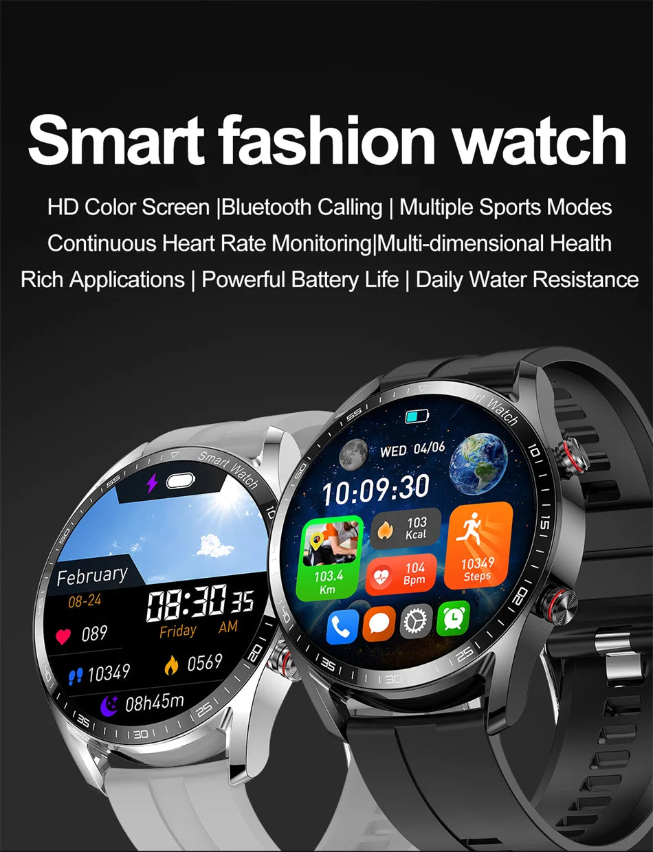2025 New Business Smart Watch Men Bluetooth Call 1.53-inch AMOLED HD Display Multi-Sport Modes Heart Rate Monitor Smartwatch Man