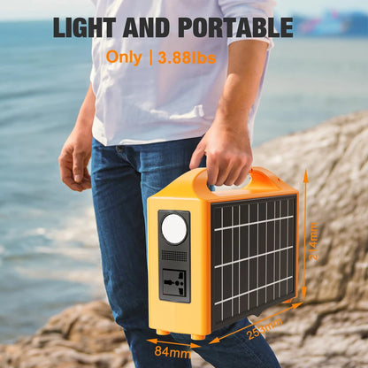 jsdsolar 100W Portable Solar Power Station Generator Output AC 220V 110V LiFePO4 Power Bank UPS Power Plant For Outdoor Camping