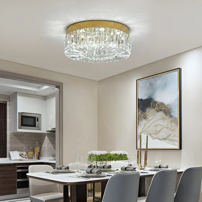 Gold Luxury Crystal Ceiling Lamp Living Room Modern Chandeliers Decoration Led Ceiling Lights Lighting Fixture Diameter 40 50cm