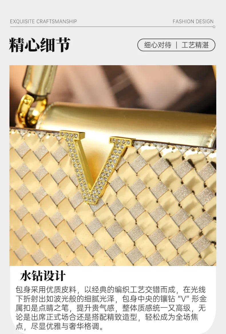 Genuine Leather Woven Handbag For Women 2026 New Light Luxury Women's Shoulder Bag Fashion Commuter Messenger Bag Versatile